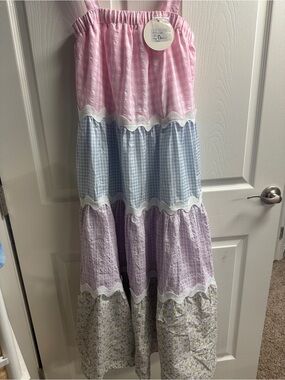 NWT*'Pink & Pastel Tiered Sundress